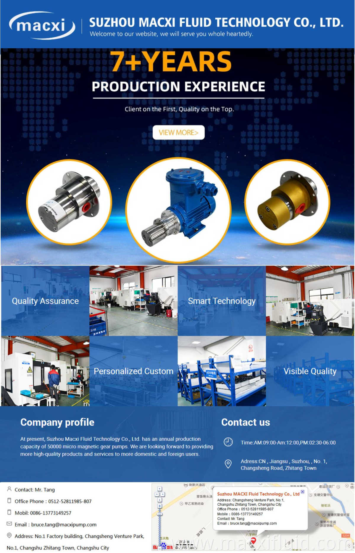 Bomba de engranajes de accionamiento magnética a prueba de explosiones para productos químicos industriales M0.07S57YB0.18KW2P